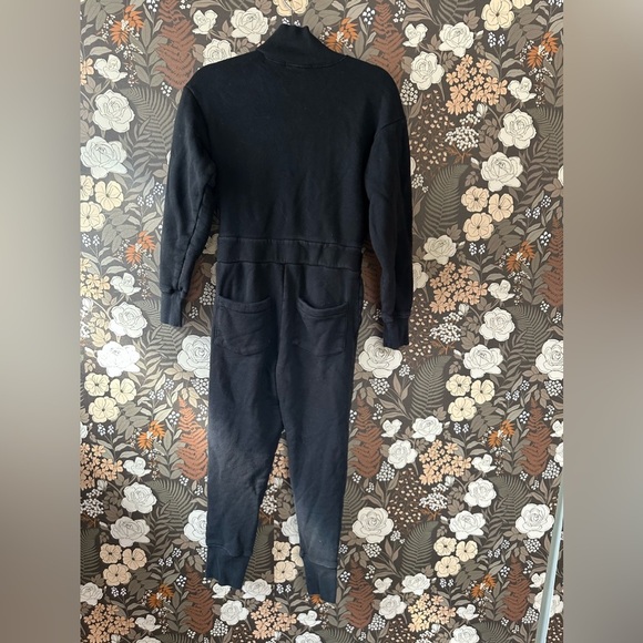 Marissa Webb Red Eye French Terry Zip Front Jumpsuit in black size XS - Picture 6 of 6